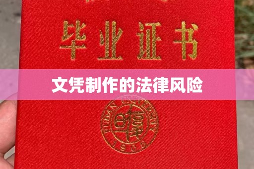 凤冈文凭制作的法律风险
