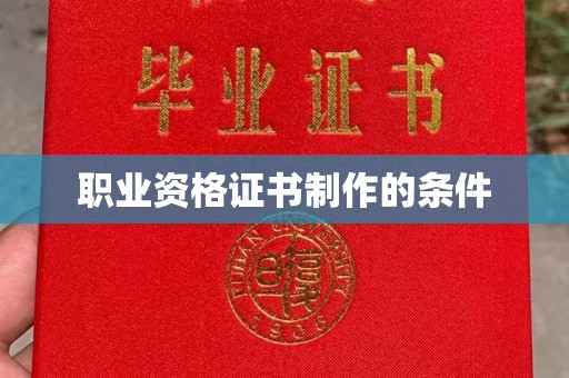 凤冈职业资格证书制作的条件
