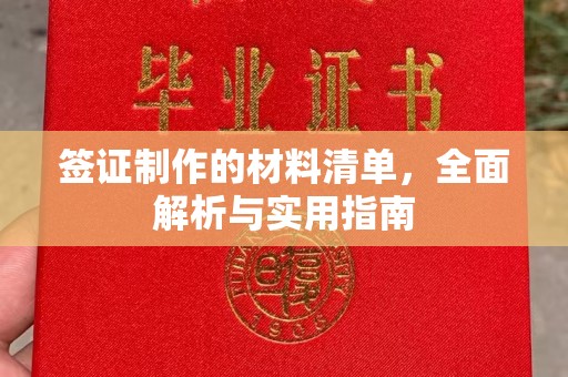 凤冈签证制作的材料清单，全面解析与实用指南